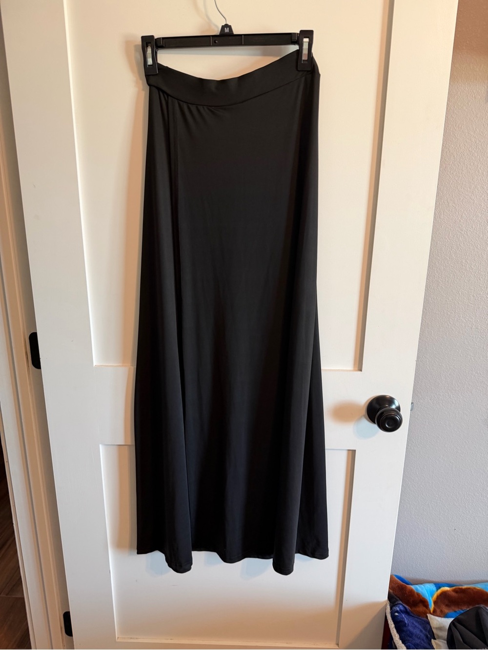 Classic Black Maxi Skirt - Women's Flowing A-Line
